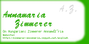 annamaria zimmerer business card